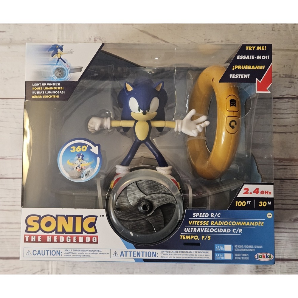 JAKKS Sonic the Hedgehog - Speed RC Toy - Lights up With Gold Ring Control 2024